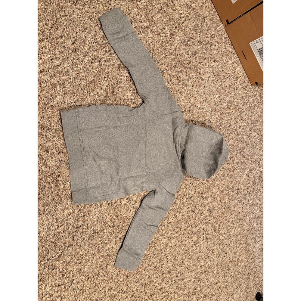 Nike Hoodie Boy Small Gray Pullover Fleece Swoosh Logo BV3757-091 Sweatshirt Kid - Picture 5 of 5